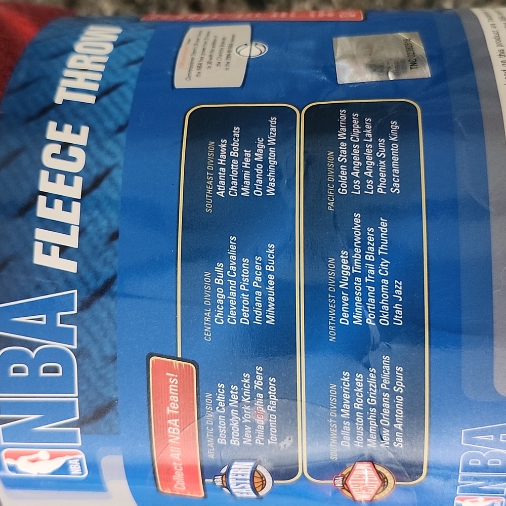 NBA Houston Rockets Fleece Throw New! - Picture 5 of 8